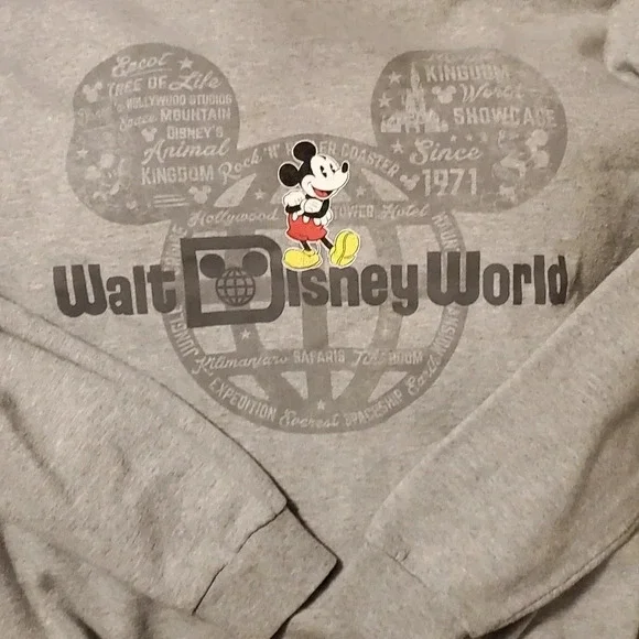 Walt Disney World Gray Crewneck Sweatshirt with World of Disney Graphic - Picture 13 of 13